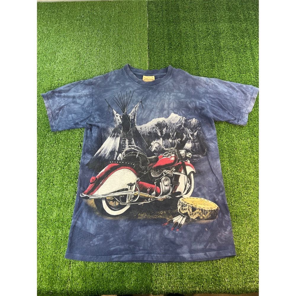 The Mountain Native‎ American Motorcycle Tie Dye T Shirt Men's Medium
